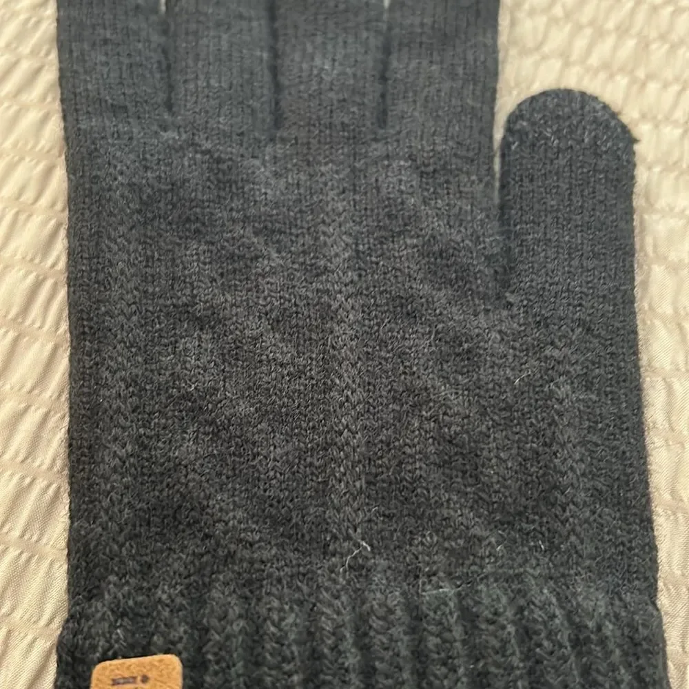 Alpaca blend  dark gray Gloves-super soft and warm